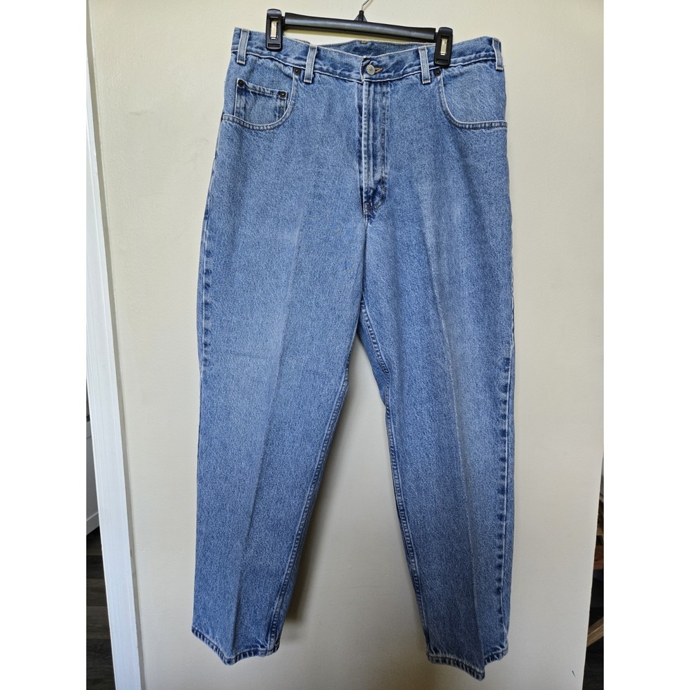 Vintage Y2k Jordache Mens Jeans Baggy Loose Straight Denim Blue 36 30 2000s